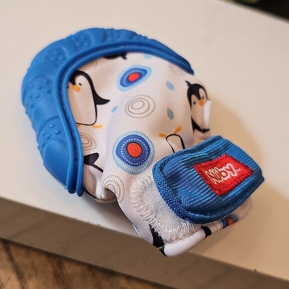 Blue Teething Mitten for Baby - Picture 4 of 4